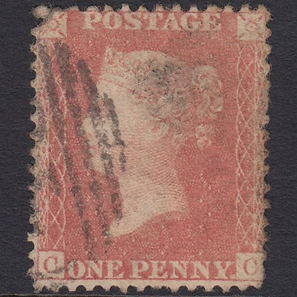 GB QV 1857 1d Pale Red Transitional (Plate 42) SGC9(3) CC GU