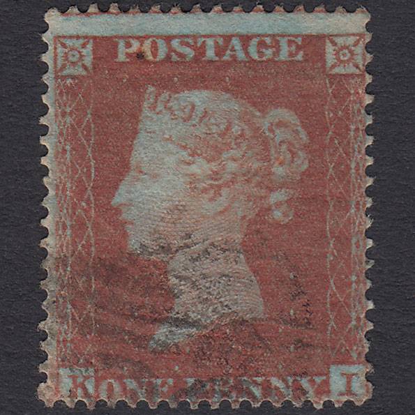 GB QV 1854 1d Red-brown (Plate 180) SG17-C1(1) KI GU Misperf