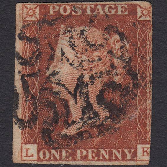 GB QV 1841 1d Red-brown (Plate 15) SG8-B1(1) LK PU 3 Margins Maltese Cross
