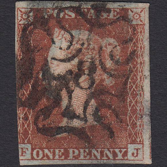 GB QV 1841 1d Red-brown (Plate 20) SG8-B1(1) FJ PU 3 Margins No.8 in MX