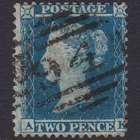 GB QV 1855 2d Blue (Plate 5) SG34-F6 AK FU Boston 94