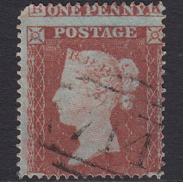 GB QV 1854 1d (Plate 172) SG17-C1(1) CK GU Skipton 714 Huge Misperf