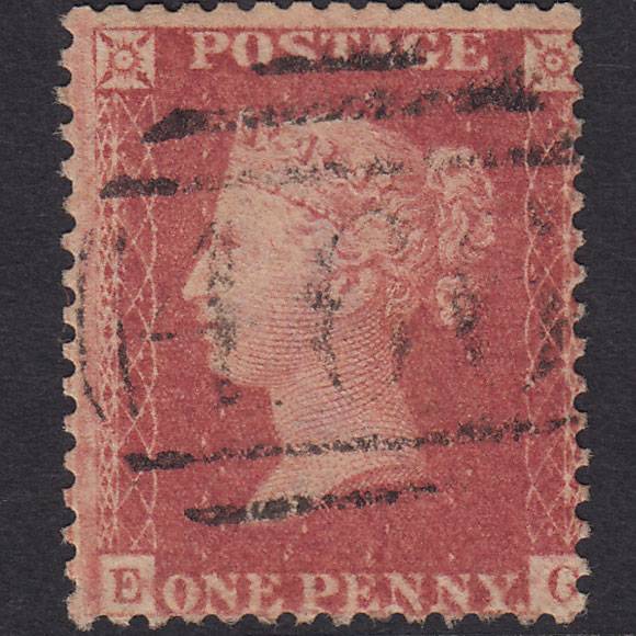 GB QV 1857 1d Rose-Red Plate R17 SG40-C10(1) EG GU Liverpool 466