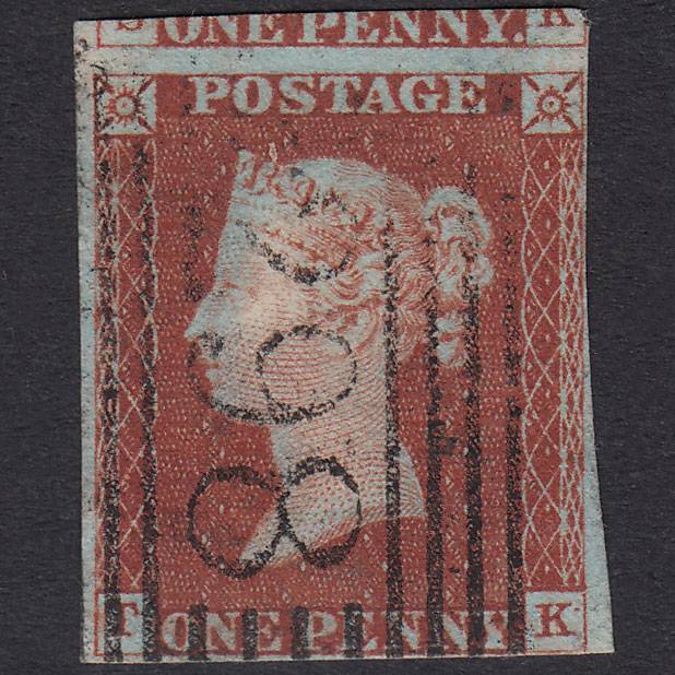 GB QV 1841 1d Plate 47 SG10-B1(4) Constant Variety TK FU 4M Rothesay 298