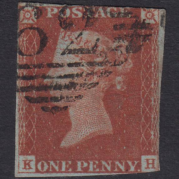 GB QV 1841 1d Red-Brown Plate 55 SG8-B1(1) KH GU Belfast 62