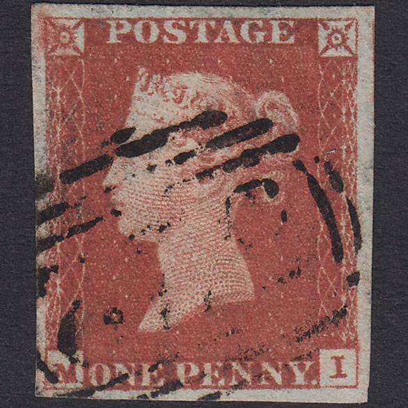 GB QV 1841 1d Red-Brown Plate 69 SG8-B1(1) MI FU 4 Good Margins