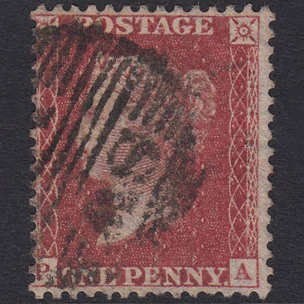 GB QV 1863 1d Rose-Red Plate 50 SG42-C12(1) PA GU London D&S Cancel