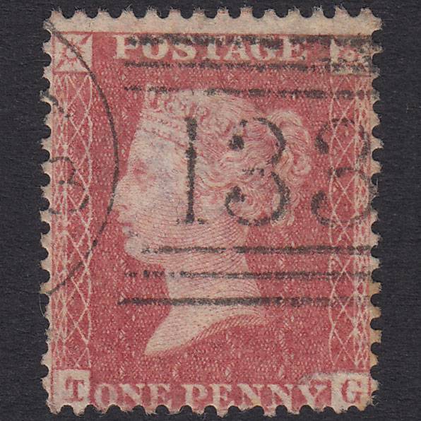 GB QV 1857 1d Pale Rose Plate 68 SG39-C10(3) TG GU Elgin 133
