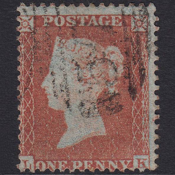 GB QV 1855 1d Red-Brown Plate R6 SG22-C2(1) LK FU
