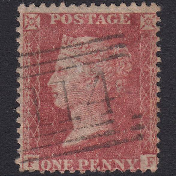 GB QV 1857 1d Pale Rose Plate 66 SG39-C10(3) FF GU Dundee 114