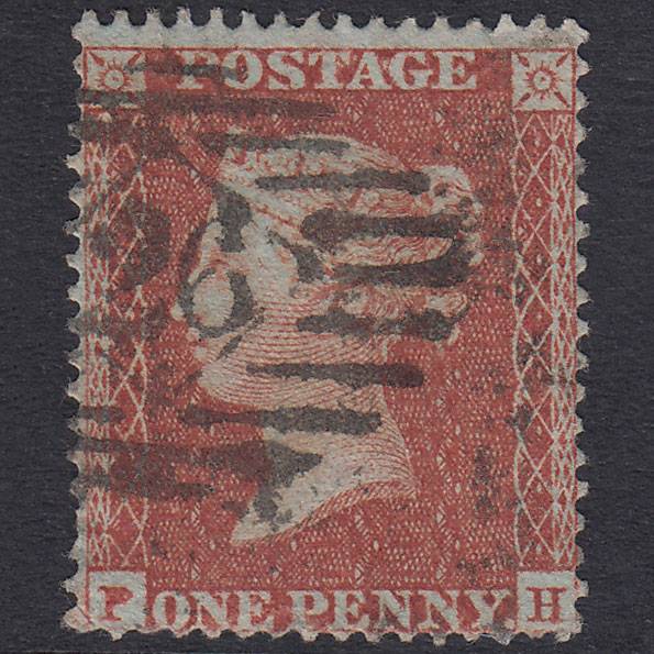 GB QV 1855 1d Red-Brown Plate 3 SG21-C4(1) PH GU London IS 26