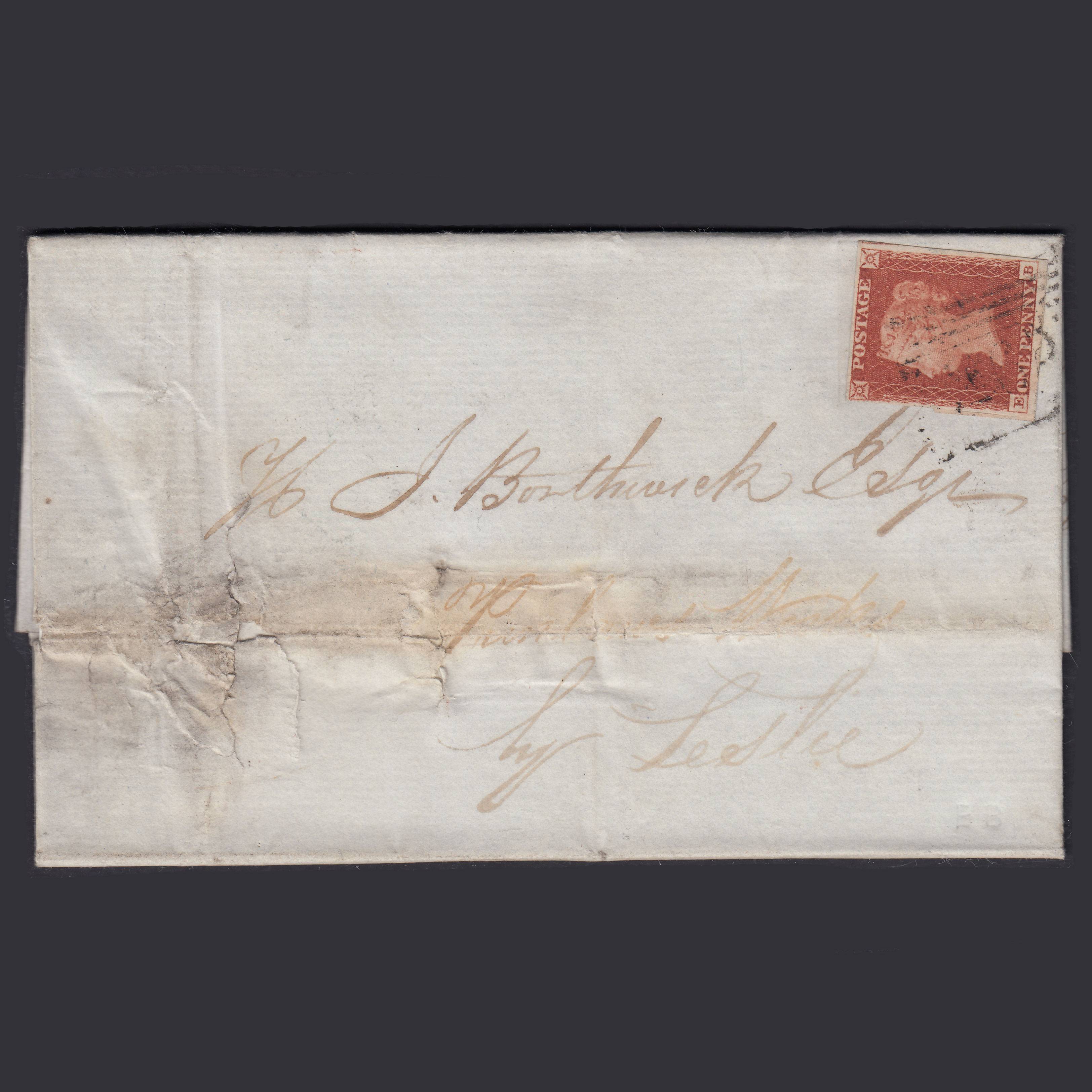 GB QV 1848 1d Plate 72 SG8-B1(1) EB FU 4M Newburgh Markinch Entire