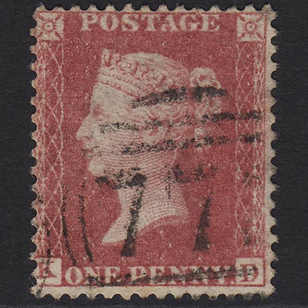 GB QV 1857 1d Rose-red (Plate 43) SG40-C10(1) KD GU