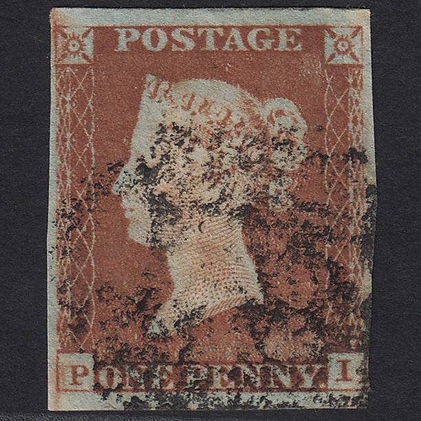 GB QV 1841 1d Red-brown (Plate 62) SG8-B1(1) PI GU 4 Margins