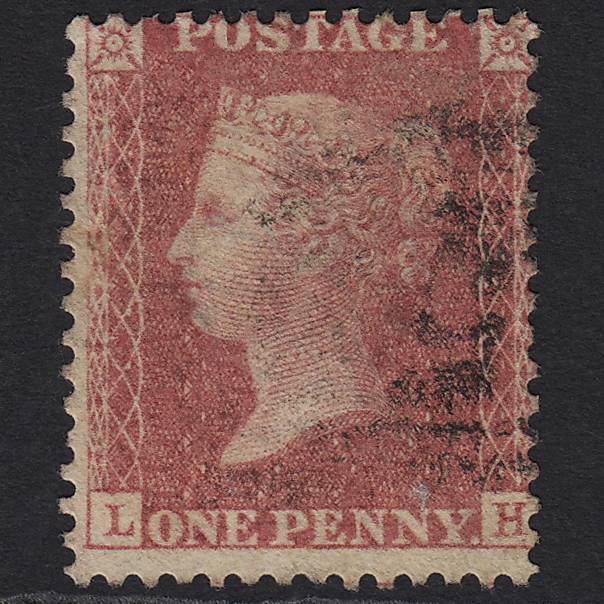 GB QV 1857 1d Rose-red (Plate 47) SG40-C10(1) LH GU Light Cancel