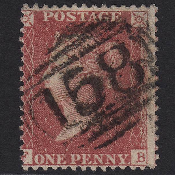 GB QV 1857 1d Rose-red (Plate 47) SG40-C10(1) FB FU Cambridge 158