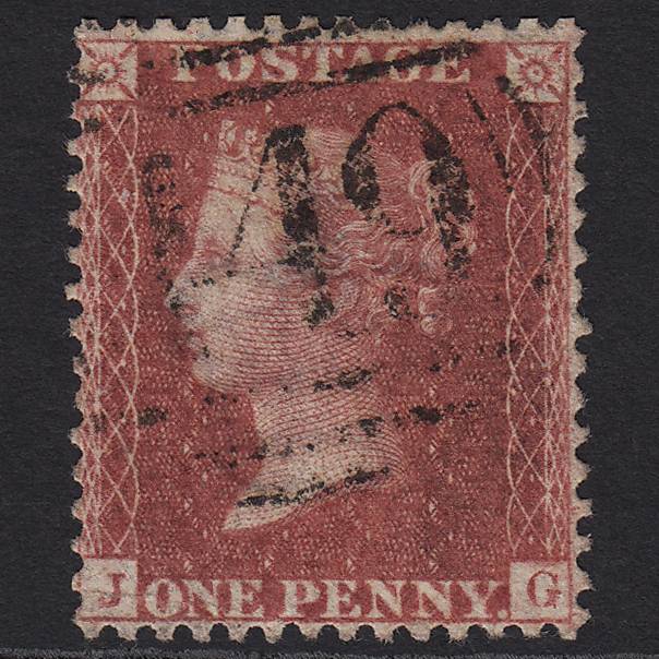 GB QV 1857 1d Rose-red (Plate 52) SG40-C10(1) JG GU Burford 149