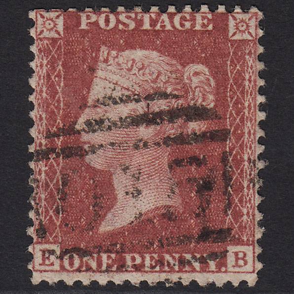 GB QV 1857 1d Rose-red (Plate 27) SG40-C10(1) EB GU Milford Junction 015