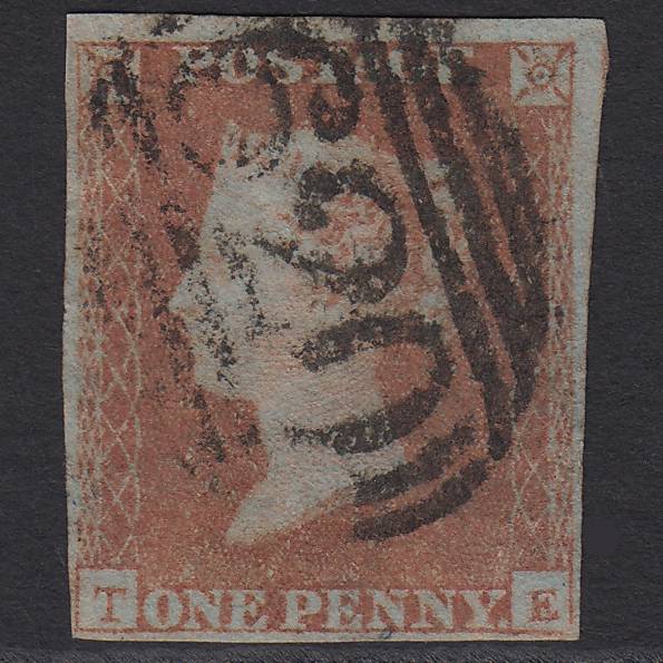 GB QV 1841 1d Red-brown (Plate 94) SG8-B1(1) TE GU Plymouth 620