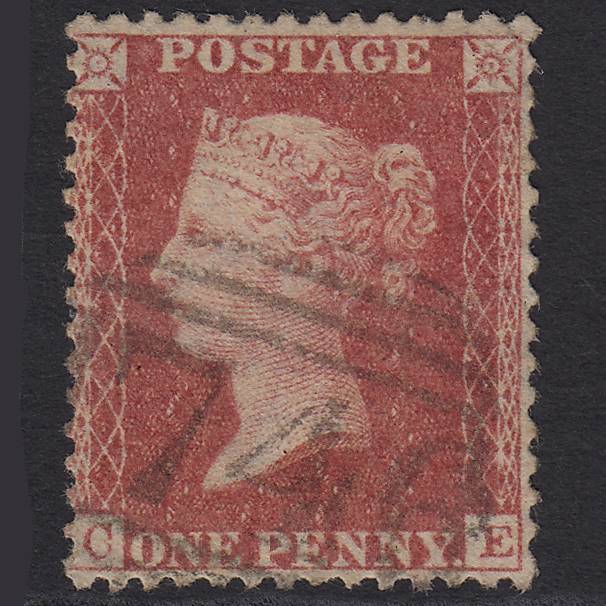 GB QV 1857 1d Rose-red (Plate 62) SG40-C10(1) CE FU Stonham 746