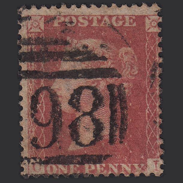 GB QV 1857 1d Rose-red (Plate 56) SG40-C10(1) CI GU