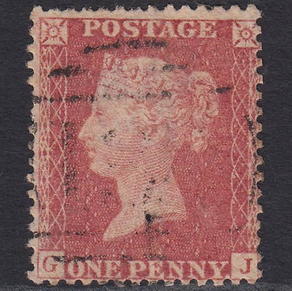 GB QV 1857 1d Rose-red (Plate 67) SG40-C10(1) GJ GU Light Cancel