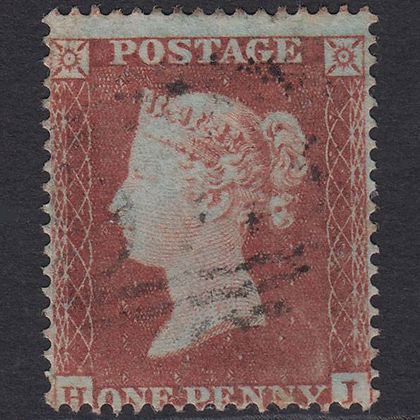 GB QV 1854 1d (Plate 167) SG17-C1(1) HI GU Light Cancel Micro Tear