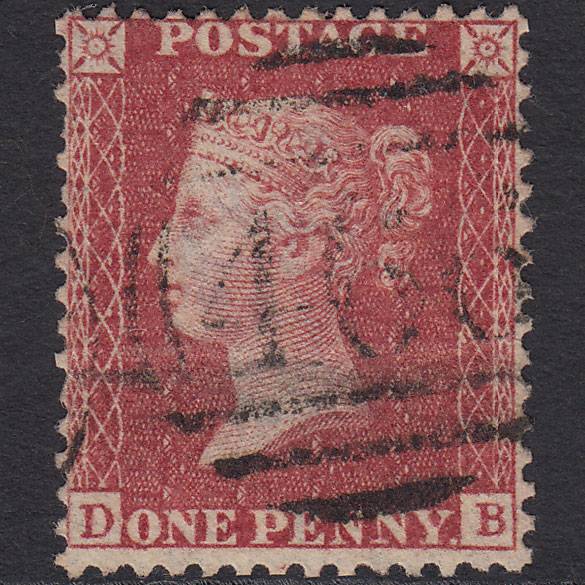 GB QV 1857 1d Rose-red (Plate 37) SG40-C10(1) DB GU Liverpool 466