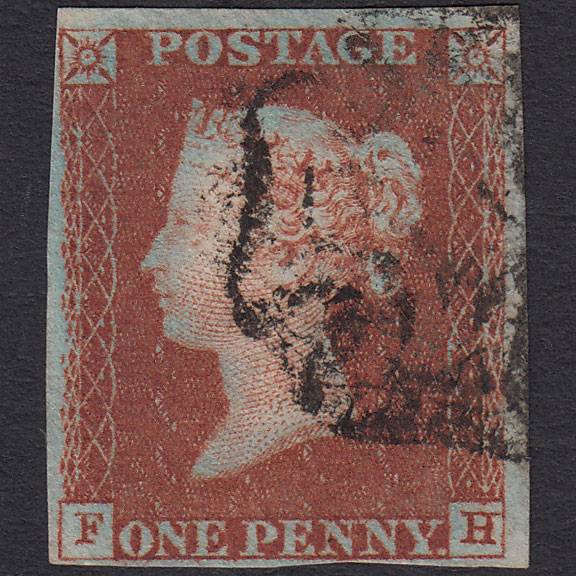 GB QV 1841 1d Red-brown (Plate 32) SG8-B1(1) FH FU 4 Margins Maltese Cross