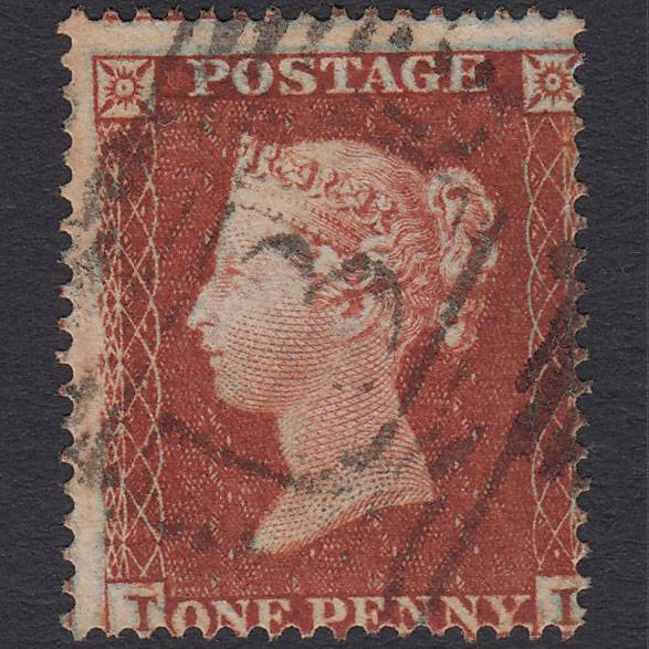 GB QV 1854 1d (Plate 197) SG17-C1(1) Framed Reverse II FU Edinburgh 131