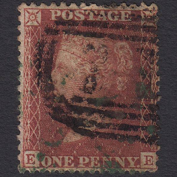 GB QV 1856 1d Red-brown (Plate 29) SG29-C8(1) EE GU & Green Cancel
