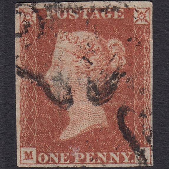 GB QV 1841 1d (Plate 28) SG8-B1(1) Constant Variety MA GU 4M MX Tear