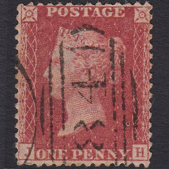 GB QV 1857 1d Rose-red (Plate 55) SG40-C10(1) JH GU Canterbury 84