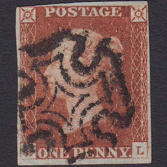 GB QV 1841 1d Red-brown (Plate 27) SG8-B1(1) Constant Variety EL FU 4M MX