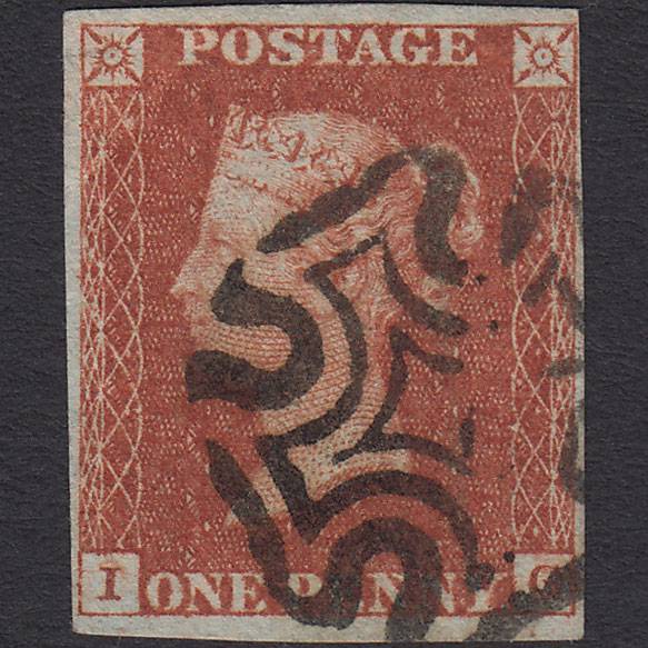 GB QV 1841 1d Red-brown (Plate 29) SG8-B1(1) IG FU 4 Margins Maltese Cross