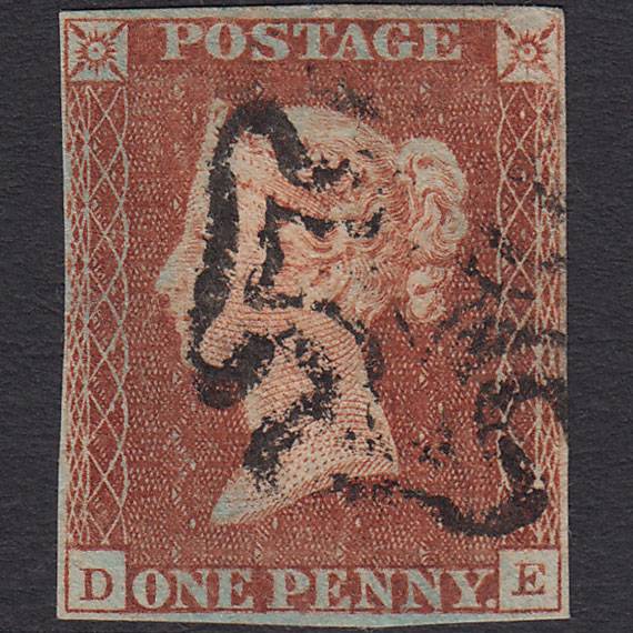 GB QV 1841 1d Red-brown (Plate 15) SG8-B1(1) DE FU 4 Margins Maltese Cross