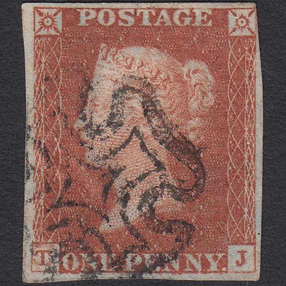 GB QV 1841 1d Red-brown (Plate 33) SG8-B1(1) TJ FU nr 4 Margins MX