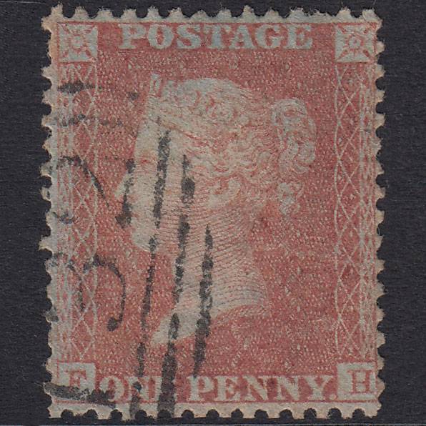 GB QV 1856 1d Brown-Rose Pl 44 SG32-C8(4) FH FU Brighton 132 Well Centred