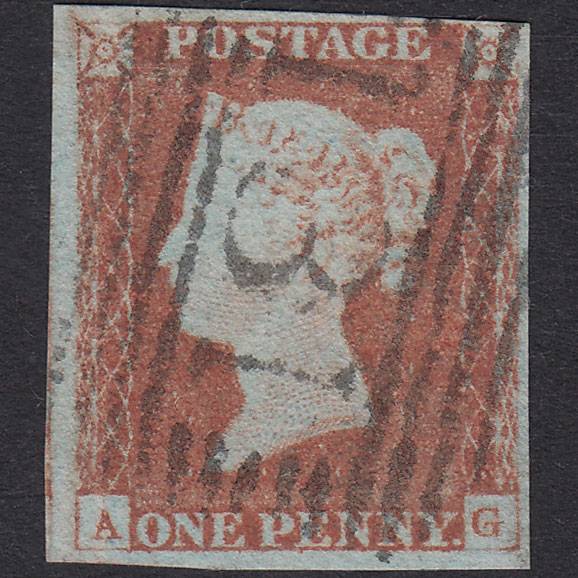 GB QV 1841 1d Pl 62 SG8-B1(1) AG FU Missing Imprimatur 4M Edinburgh 131