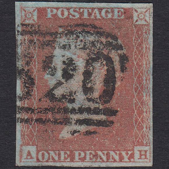 GB QV 1841 1d Red-Brown Plate 73 SG8-B1(1) AH FU Missing Imprimatur 4M