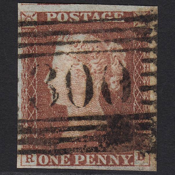 GB QV 1841 1d Red-brown (Plate 70) SG8-B1(1) RB VFU ST Andrew's 300 4M Imperf