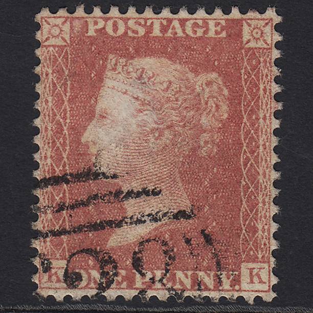 GB QV 1857 1d Rose-red (Plate 52) SG40-C10(1) KK FU Very Well Centred
