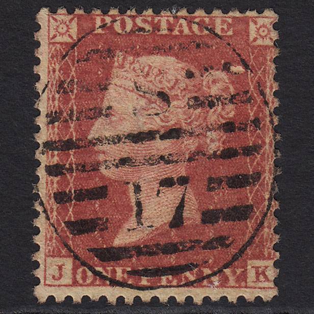 GB QV 1857 1d Rose-red (Plate 67) SG40-C10(1) JK GU London D&S S17 17d3