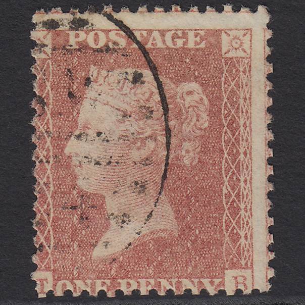 GB QV 1856 1d (Plate 48) SG32-C8(4) TB FU Missing Imprimatur Light Cancel