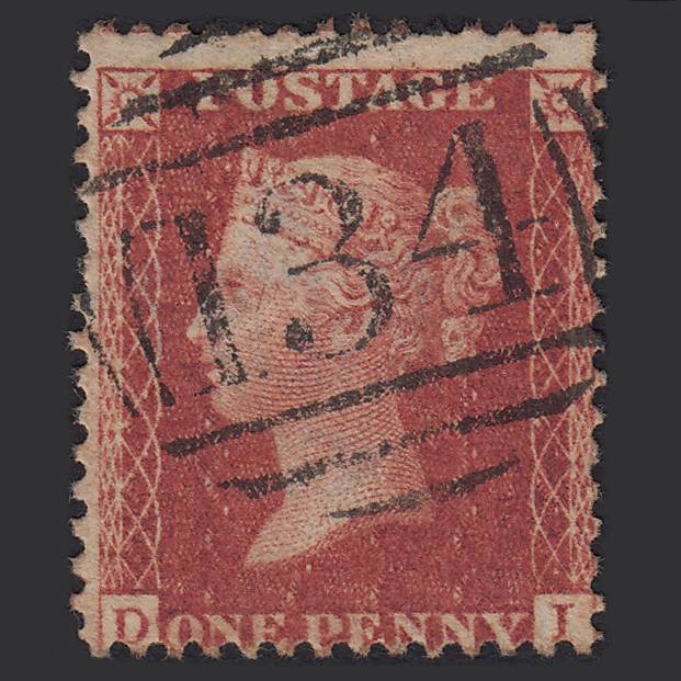 GB QV 1857 1d Rose-red (Plate 36) SG40-C10(1) DI GU Bristol 134