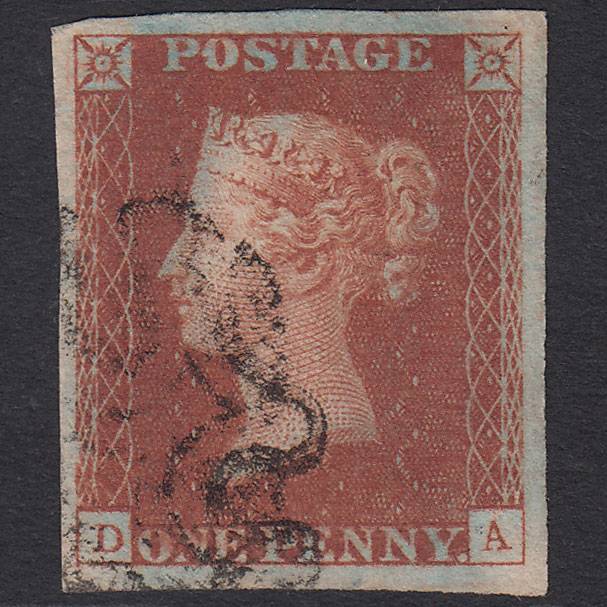 GB QV 1841 1d Red-brown (Plate 20) SG8-B1(1) DA VFU 4 Good Margins MX