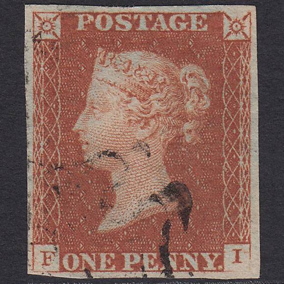 GB QV 1841 1d Red-brown (Plate 26) SG8-B1(1) GUideline FI VFU 4M Maltese Cross