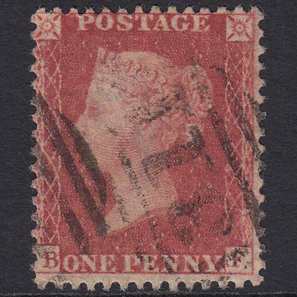 GB QV 1857 1d Rose-red (Plate 55) SG40-C10(1) BF FU Glastonbury 311