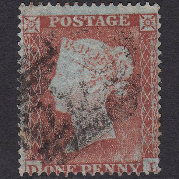 GB QV 1854 1d Red-brown (Plate 173) SG17-C1(1) DL GU Worn Impression