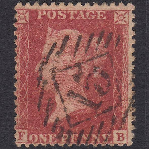 GB QV 1857 1d Rose-red (Plate 55) SG40-C10(1) FB FU London IS 15